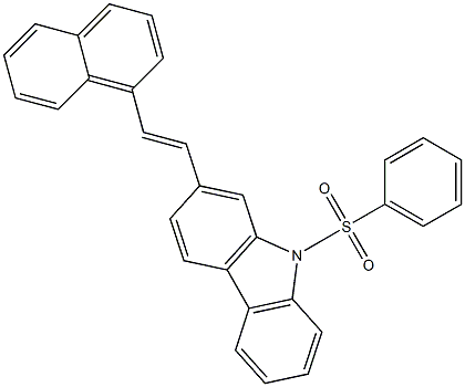 2-[2-(1-Naphthalenyl)ethenyl]-9-phenylsulfonyl-9H-carbazole Struktur