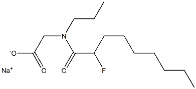 N-(2-Fluorononanoyl)-N-propylglycine sodium salt Struktur