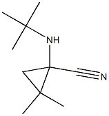 1-[(tert-Butyl)amino]-2,2-dimethylcyclopropane-1-carbonitrile Struktur