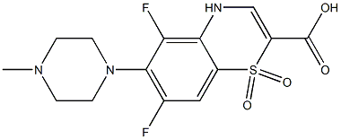 5,7-Difluoro-6-(4-methylpiperazin-1-yl)-4H-1,4-benzothiazine-2-carboxylic acid 1,1-dioxide Struktur