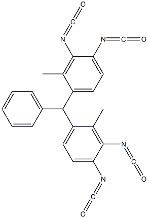 Bis(3,4-diisocyanato-2-methylphenyl)phenylmethane Struktur