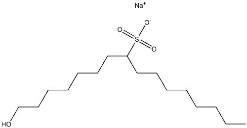 1-Hydroxyhexadecane-8-sulfonic acid sodium salt Struktur