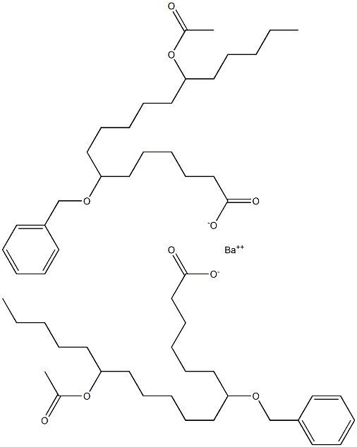 Bis(7-benzyloxy-13-acetyloxystearic acid)barium salt Struktur