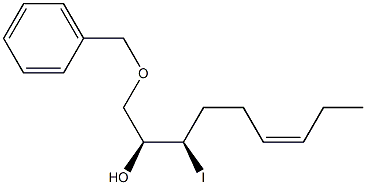 (2S,3R,6Z)-1-(Benzyloxy)-3-iodo-6-nonen-2-ol Struktur