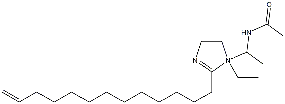 1-[1-(Acetylamino)ethyl]-1-ethyl-2-(12-tridecenyl)-2-imidazoline-1-ium Struktur