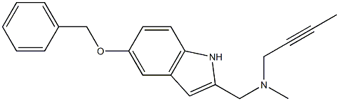 2-[Methyl(2-butynyl)aminomethyl]-5-(benzyloxy)-1H-indole Struktur