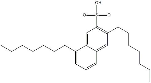 3,8-Diheptyl-2-naphthalenesulfonic acid Struktur