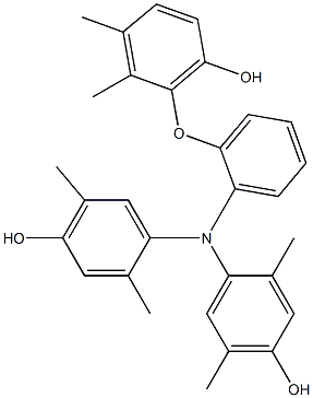 N,N-Bis(4-hydroxy-2,5-dimethylphenyl)-2-(6-hydroxy-2,3-dimethylphenoxy)benzenamine Struktur