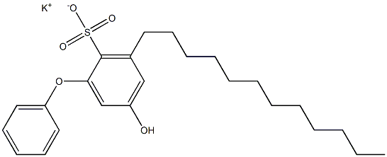 5-Hydroxy-3-dodecyl[oxybisbenzene]-2-sulfonic acid potassium salt Struktur