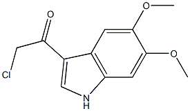 2-Chloro-1-(5,6-dimethoxy-1H-indol-3-yl)ethanone Struktur