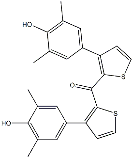 (4-Hydroxy-3,5-dimethylphenyl)2-thienyl ketone Struktur