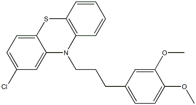 10-[3-(3,4-Dimethoxyphenyl)propyl]-2-chloro-10H-phenothiazine Struktur