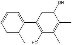 2,3-Dimethyl-5-(2-methylphenyl)benzene-1,4-diol Struktur