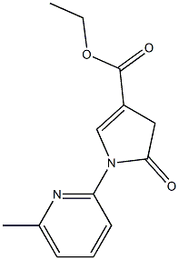 4,5-Dihydro-1-(6-methyl-2-pyridinyl)-5-oxo-1H-pyrrole-3-carboxylic acid ethyl ester Struktur