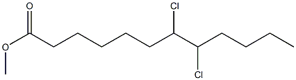 7,8-Dichlorododecanoic acid methyl ester Struktur