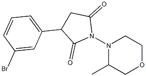 2-(3-Bromophenyl)-N-(3-methylmorpholino)succinimide Struktur