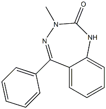 3-Methyl-5-phenyl-1H-1,3,4-benzotriazepin-2(3H)-one Struktur