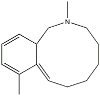 (8Z)-2-Methyl-9-methyl-1,2,3,4,5,6,7,12a-octahydro-2-benzazecine Struktur