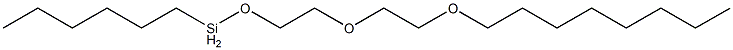 Hexyl[2-[2-(octyloxy)ethoxy]ethoxy]silane Struktur