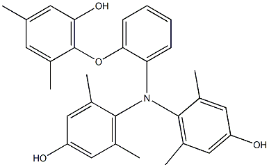 N,N-Bis(4-hydroxy-2,6-dimethylphenyl)-2-(6-hydroxy-2,4-dimethylphenoxy)benzenamine Struktur