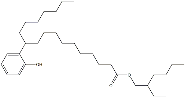 11-(2-Hydroxyphenyl)stearic acid 2-ethylhexyl ester Struktur