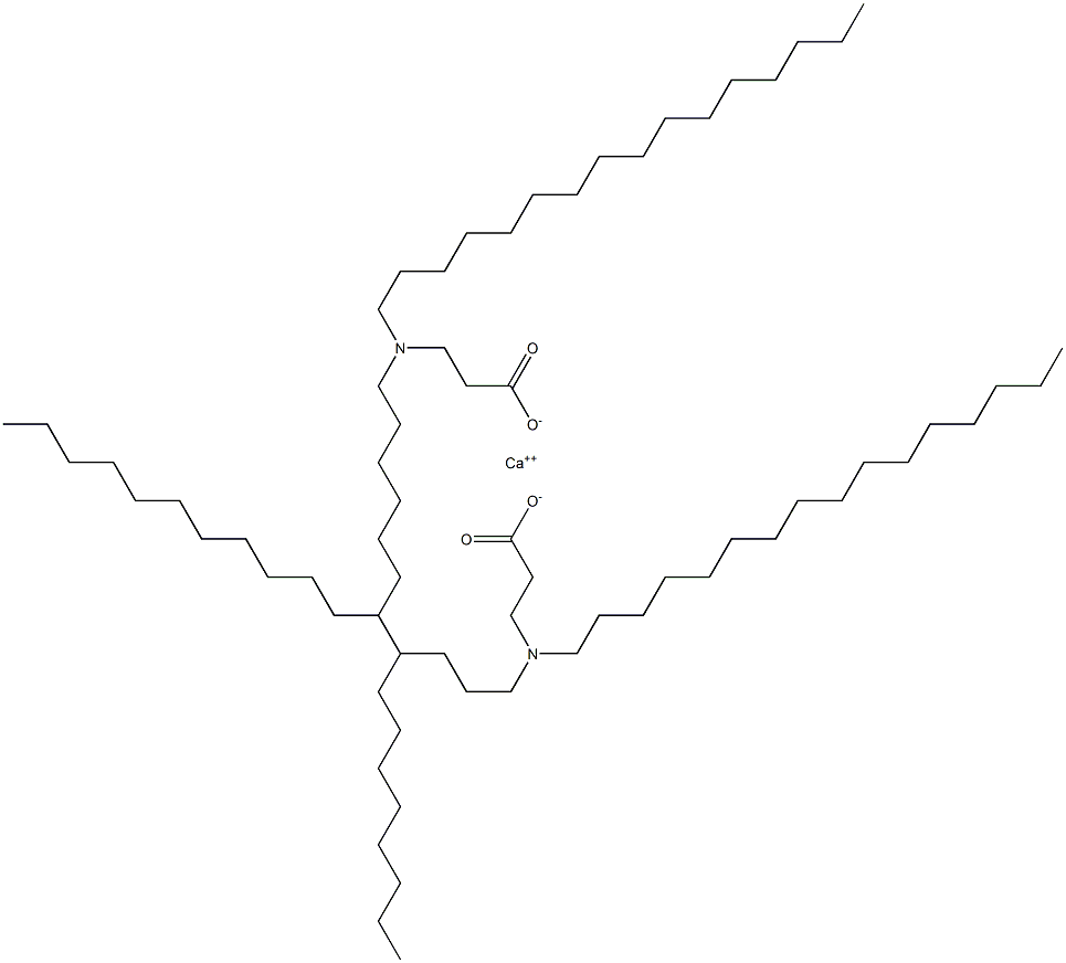Bis[3-(dihexadecylamino)propanoic acid]calcium salt Struktur
