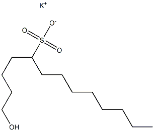 1-Hydroxytridecane-5-sulfonic acid potassium salt Struktur