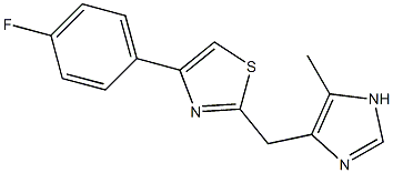 4-(4-Fluorophenyl)-2-(5-methyl-1H-imidazol-4-ylmethyl)thiazole Struktur