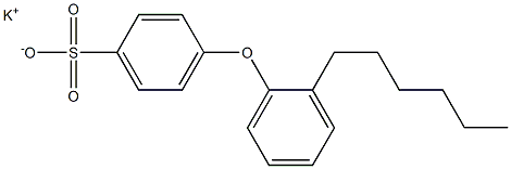 4-(2-Hexylphenoxy)benzenesulfonic acid potassium salt Struktur