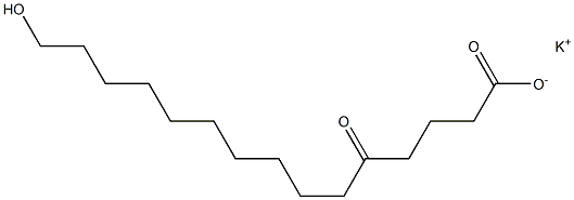 15-Hydroxy-5-oxopentadecanoic acid potassium salt Struktur