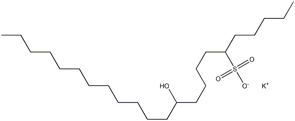 11-Hydroxytricosane-6-sulfonic acid potassium salt Struktur