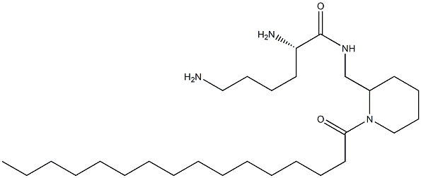 (2S)-2,6-Diamino-N-[(1-hexadecanoyl-2-piperidinyl)methyl]hexanamide Struktur