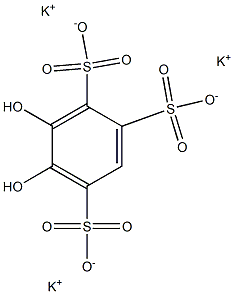 3,4-Dihydroxy-1,2,5-benzenetrisulfonic acid tripotassium salt Struktur