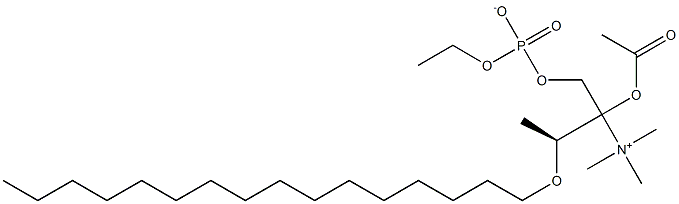 Phosphoric acid 2-(trimethylammonio)ethyl(3S)-2-acetoxy-3-(hexadecyloxy)butyl ester Struktur