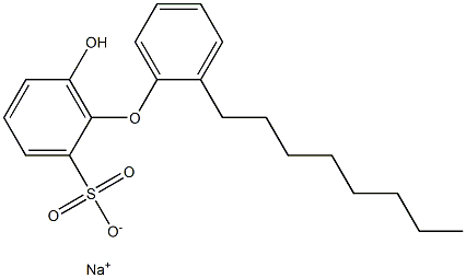 6-Hydroxy-2'-octyl[oxybisbenzene]-2-sulfonic acid sodium salt Struktur