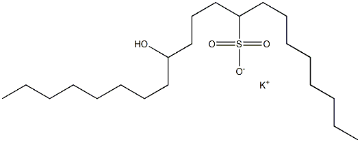 13-Hydroxyhenicosane-9-sulfonic acid potassium salt Struktur