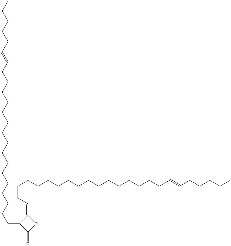 3-(17-Tricosenyl)-4-(18-tetracosen-1-ylidene)oxetan-2-one Struktur