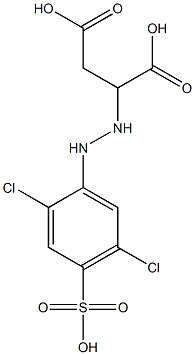 2-[2-(2,5-Dichloro-4-sulfophenyl)hydrazino]succinic acid Struktur