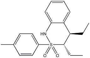 (3S,4R)-2-(4-Methylphenyl)-3,4-diethyl-3,4-dihydro-2H-2,1-benzothiazine 2,2-dioxide Struktur