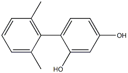 2-(2,6-Dimethylphenyl)benzene-1,5-diol Struktur