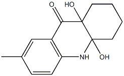 4a,9a-Dihydroxy-7-methyl-1,2,3,4,4a,9a-hexahydroacridin-9(10H)-one Struktur