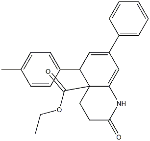 5-(4-Methylphenyl)-2-oxo-7-phenyl-1,2,3,4,4a,5-hexahydroquinoline-4a-carboxylic acid ethyl ester Struktur