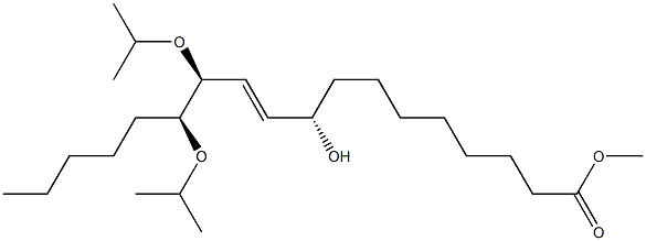 (9S,10E,12S,13S)-9-Hydroxy-12,13-di[(1-methylethyl)oxy]-10-octadecenoic acid methyl ester Struktur