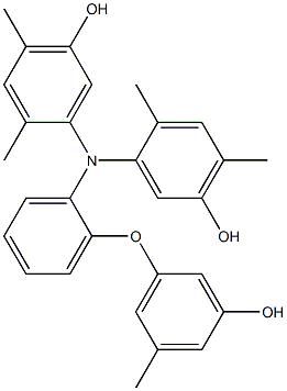 N,N-Bis(5-hydroxy-2,4-dimethylphenyl)-2-(3-hydroxy-5-methylphenoxy)benzenamine Struktur