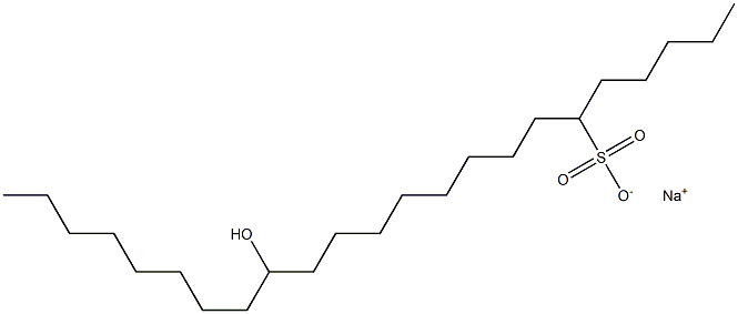 15-Hydroxytricosane-6-sulfonic acid sodium salt Struktur