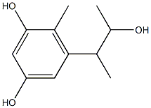 4-Methyl-5-(1-methyl-2-hydroxypropyl)resorcinol Struktur