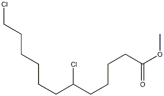 6,12-Dichlorododecanoic acid methyl ester Struktur