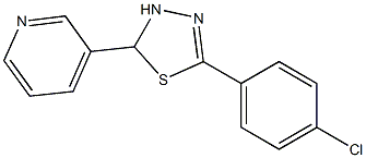 5-(4-Chlorophenyl)-2,3-dihydro-2-(3-pyridinyl)-1,3,4-thiadiazole Struktur