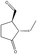 (1R,2S)-2-Ethyl-3-oxocyclopentane-1-carbaldehyde Struktur