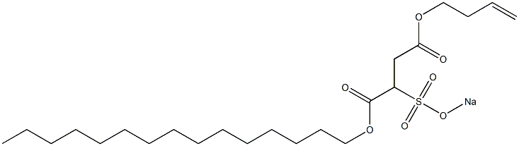 2-(Sodiosulfo)succinic acid 1-pentadecyl 4-(3-butenyl) ester Struktur